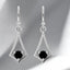 Round Gemstone Fashion Dangle Earrings in 925 Sterling Silver