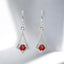 Round Gemstone Fashion Dangle Earrings in 925 Sterling Silver