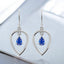 Pear Shaped Kyanite Dangle Earrings in 925 Sterling Silver