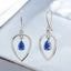 Pear Shaped Kyanite Dangle Earrings in 925 Sterling Silver