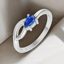 Pear Shaped Kyanite Ring in 925 Sterling Silver