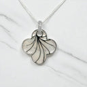Mother-of-Pearl Clover Pendant in 925 Sterling Silver