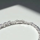 4.53 ctw Amethyst and White Zircon Tennis Bracelet in 925 Sterling Silver