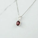 1.83 Carat Oval Red Zircon Solitaire Pendant in 925 Sterling Silver