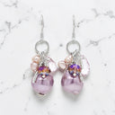 Lavender Cultured Baroque Pearl Earrings in 925 Sterling Silver