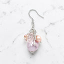 Lavender Cultured Baroque Pearl Earrings in 925 Sterling Silver
