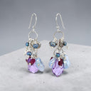 Blue Keshi Cultured Pearl Earrings in 925 Sterling Silver