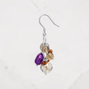 Purple Cultured Pearl Drop Earrings in 925 Sterling Silver