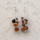 Chocolate Cultured Pearl Drop Earrings in 925 Sterling Silver