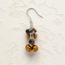 Chocolate Cultured Pearl Drop Earrings in 925 Sterling Silver