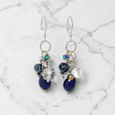 Blue Cultured Freshwater Pearl Earrings in 925 Sterling Silver