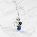 Blue Cultured Freshwater Pearl Earrings in 925 Sterling Silver
