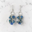 Dark Gray and Orchid Cultured Pearl Earrings in 925 Sterling Silver