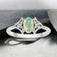 Oval Ethiopian Opal Ring in 925 Sterling Silver