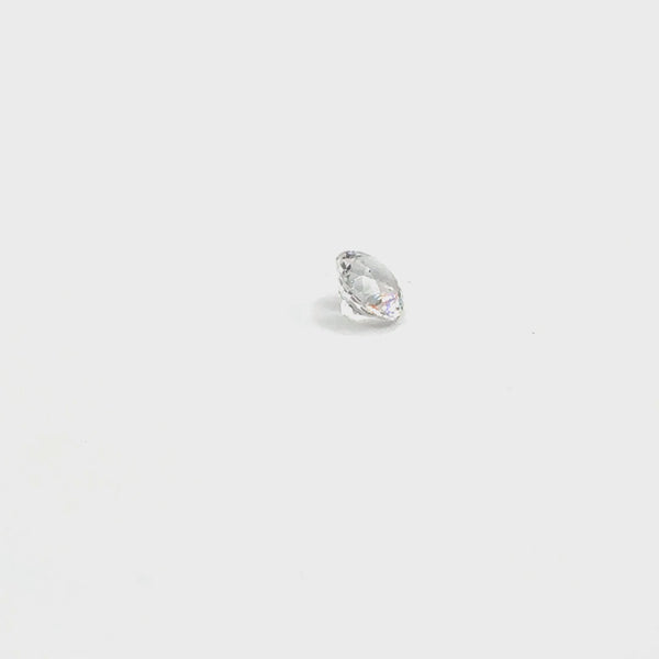 0.45 Carat Round White Sapphire Gemstone